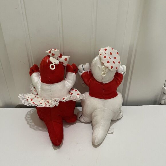 VTG Applause Wallace Berries Dyno Love Dinosaur Plush Valentines Day 8" Lot of 2 - Picture 6 of 16